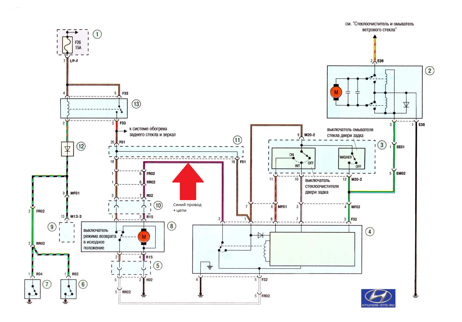 Hyundai Tucson схема электрооборудования