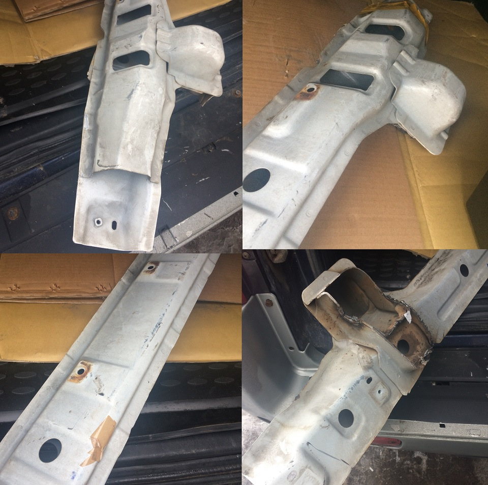 Передний усилитель. Все хорошо. Чуть ржи есть, но не критично. Внутри все хорошо. — Mitsubishi Pajero (3G)