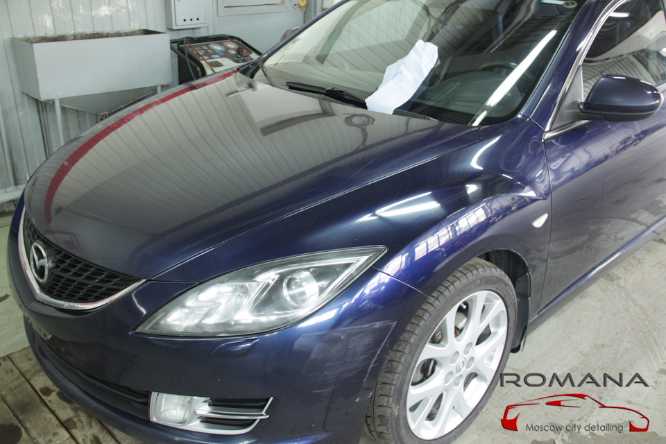 Мазда 6: Полировка, с нанесением защитного покрытия Everglass Platinum ...