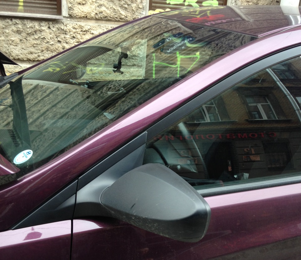 Накладки на зеркала в цвет кузова — Hyundai Solaris (1G), 1,6 л, 2011 ...