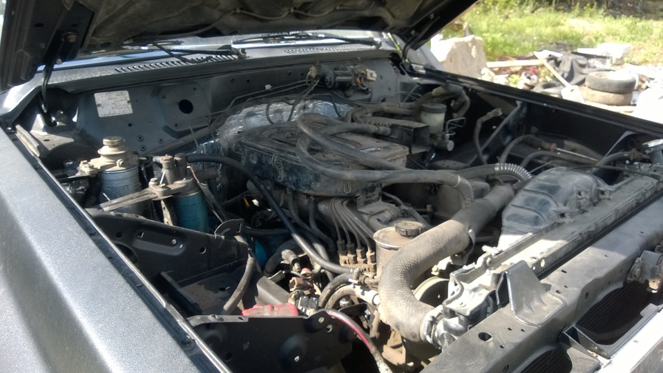 покраска кузова раптором — Nissan Patrol GR I (Y60), 4,2 л, 1994 года ...