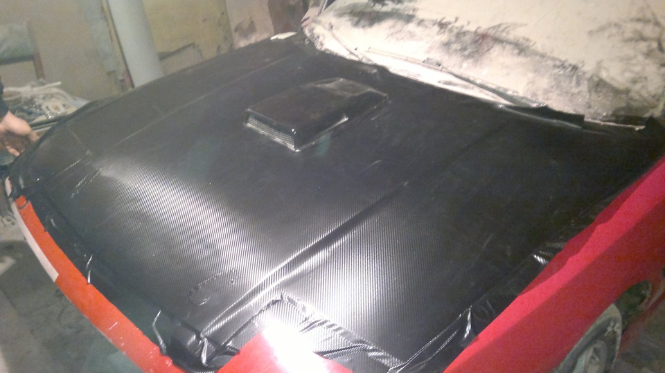 Оклейка капота виниловой пленкой \"под карбон\" (часть 1) — Mazda 323 IV ...