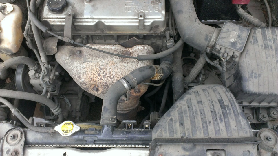 Замена верхнего патрубка на Вазовский — Mitsubishi Galant (8G), 2,4 л ...