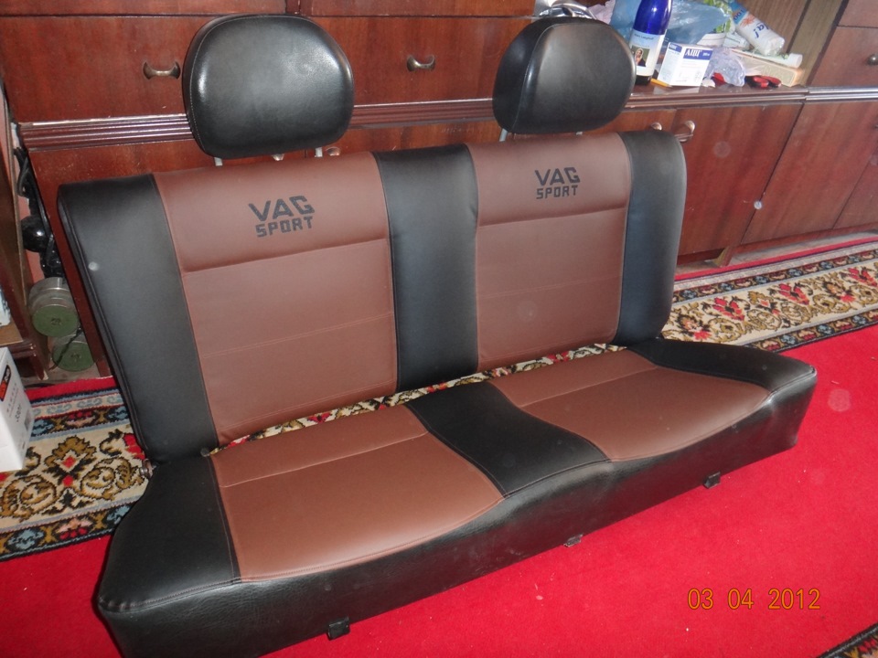 Перешивка салона, "VAG sport" в КОЖУ!))) — Volkswagen Golf Mk1, 1,6 л ...