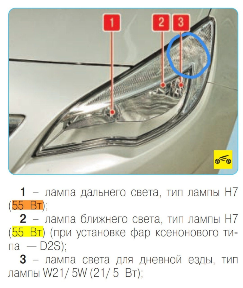 Опель астра j лампа ближнего света какая