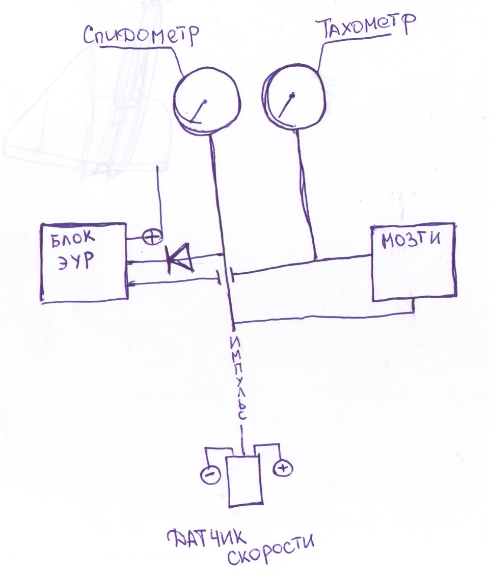 Имитатор датчика скорости для эур схема