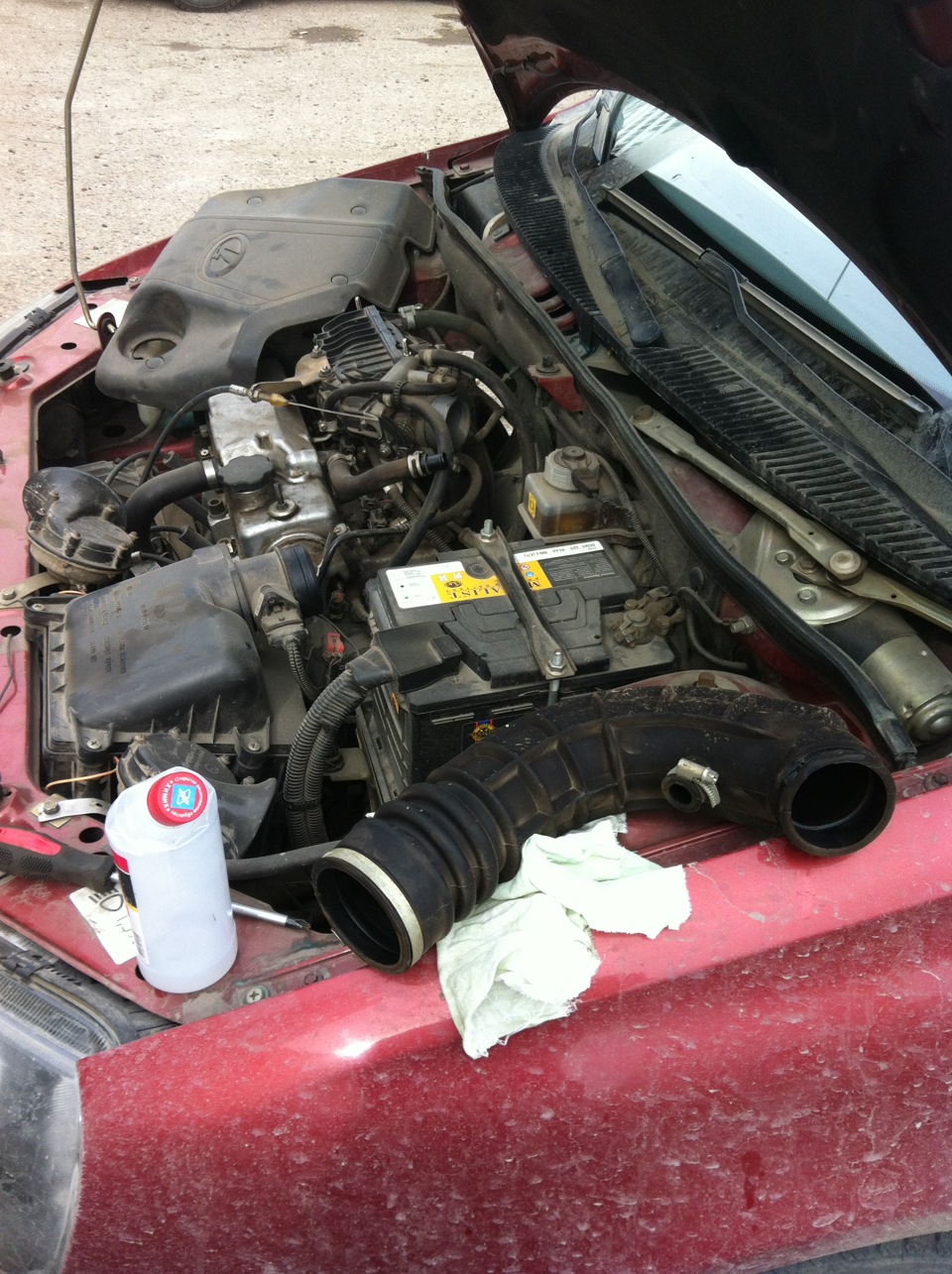 Чистка дроссельной заслонки — Lada Калина седан, 1,6 л, 2007 года ...