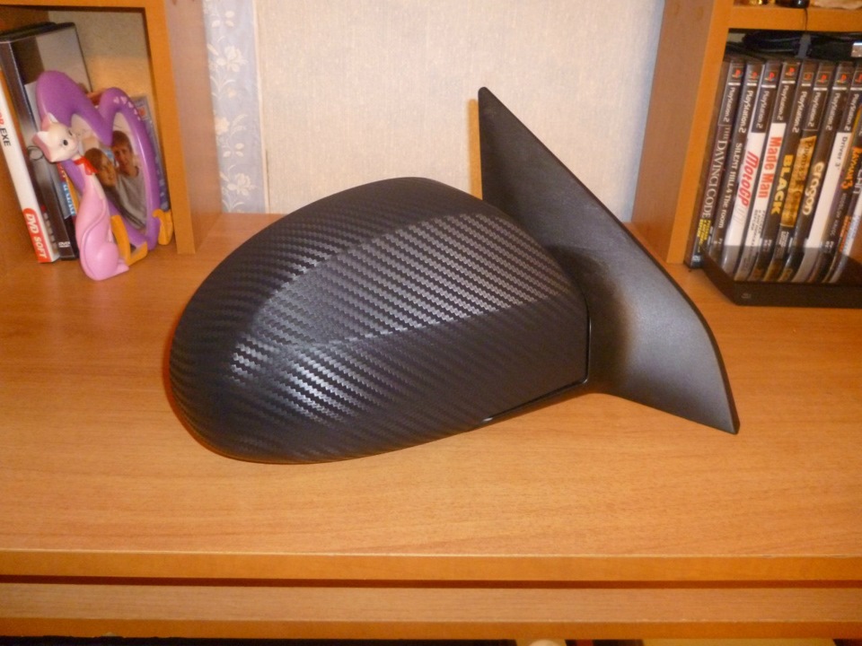 Обтяжка зеркал карбоном. — KIA Cerato (1G), 1,6 л, 2006 года ...