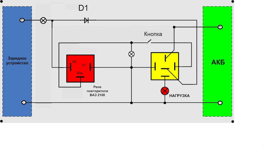 Кнопка зарядка