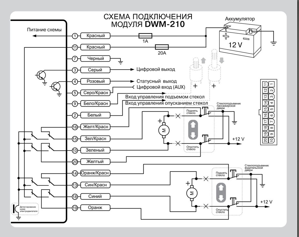 Схема pandora dwm 210