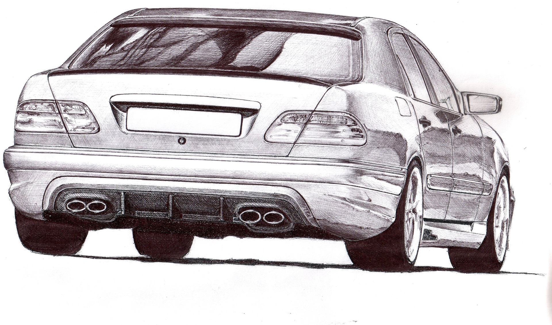 Mercedes Benz w210 drawing