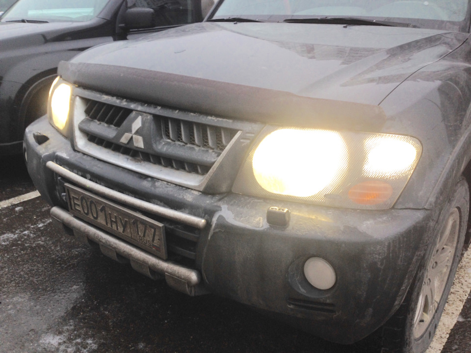 Габариты. Светодиоды COB — Mitsubishi Pajero (3G), 3,2 л, 2006 года ...