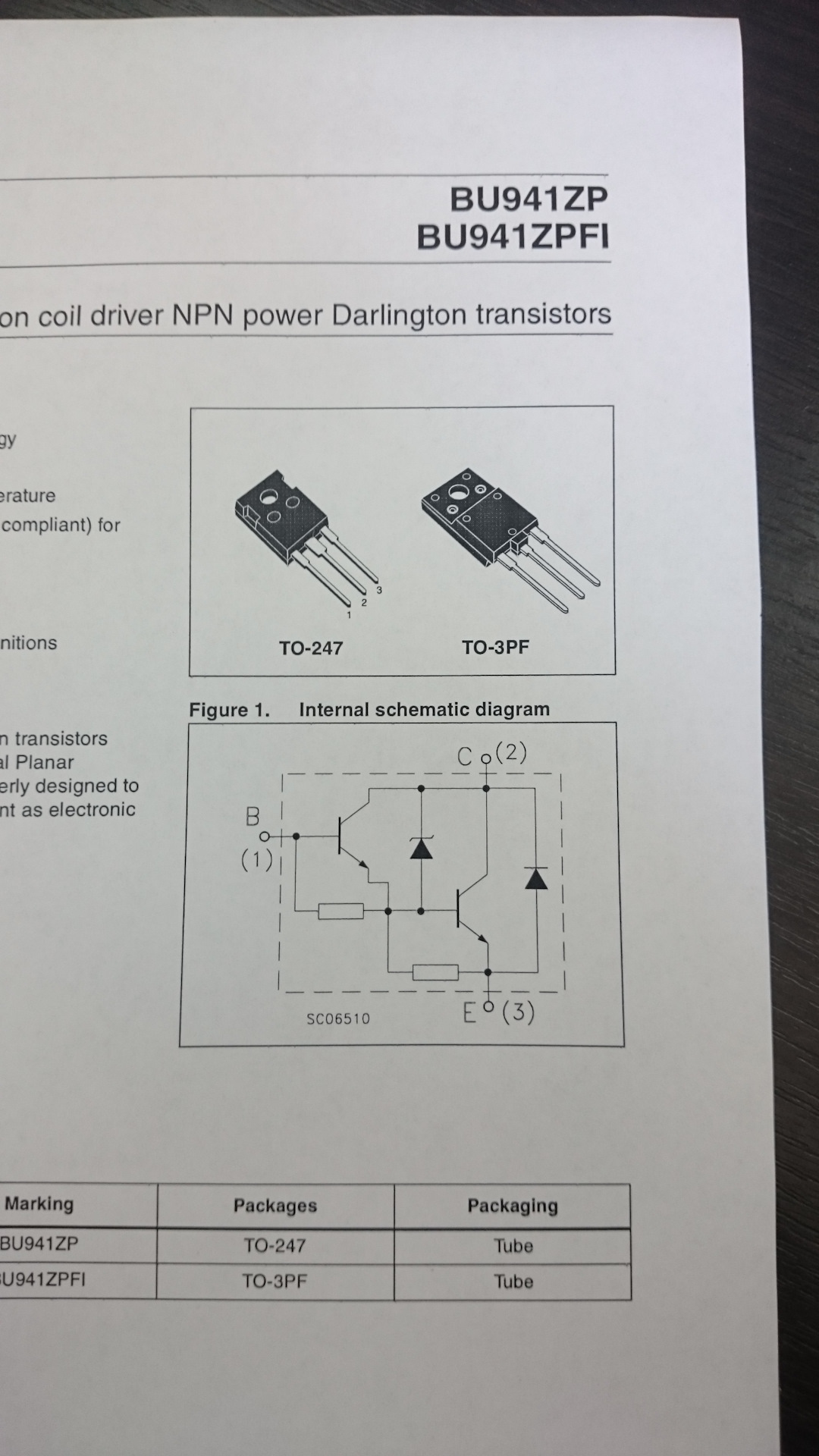 Bu941zp характеристики схема подключения