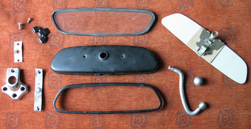 Разборка салонного зеркала. — Москвич 412, 1,5 л, 1974 года ...