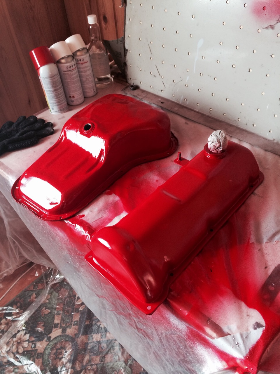 Покраска крышки клапанов и поддона;) — DRIVE2