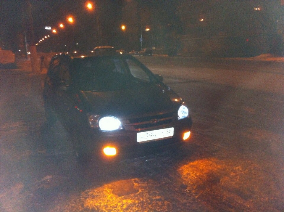 Желтые птф — Hyundai Getz, 1,3 л, 2005 года | фотография | DRIVE2