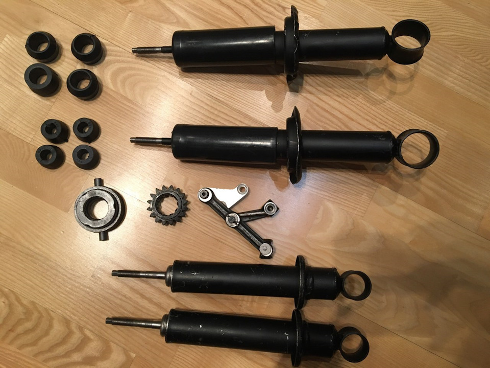 Амортизаторы перед/зад, выжимной подшипник, вилка кпп и шерстерня ...