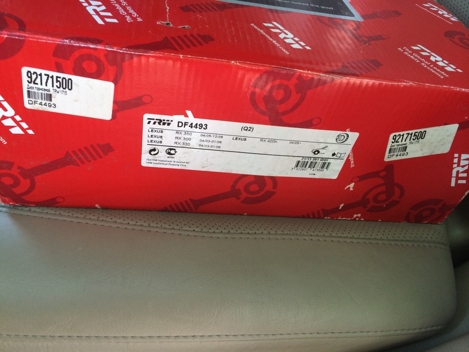 DF4493 Тормозной диск для LEXUS, TOYOTA TRW | Запчасти на DRIVE2