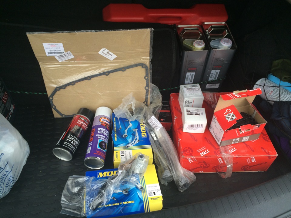 Масло в вариатор меняем, рулевые наконечники убиты в хлам и диски ...