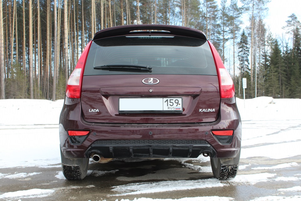 Рамка номера, наконец черная. часть 2. — Lada Калина Хэтчбек (2G), 1,6 ...