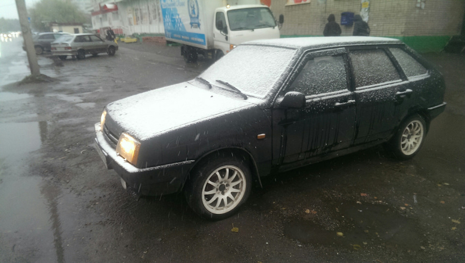 Началось)) Зима близко) + Новый чехол на кулису — Lada 2109, 1,5 л ...