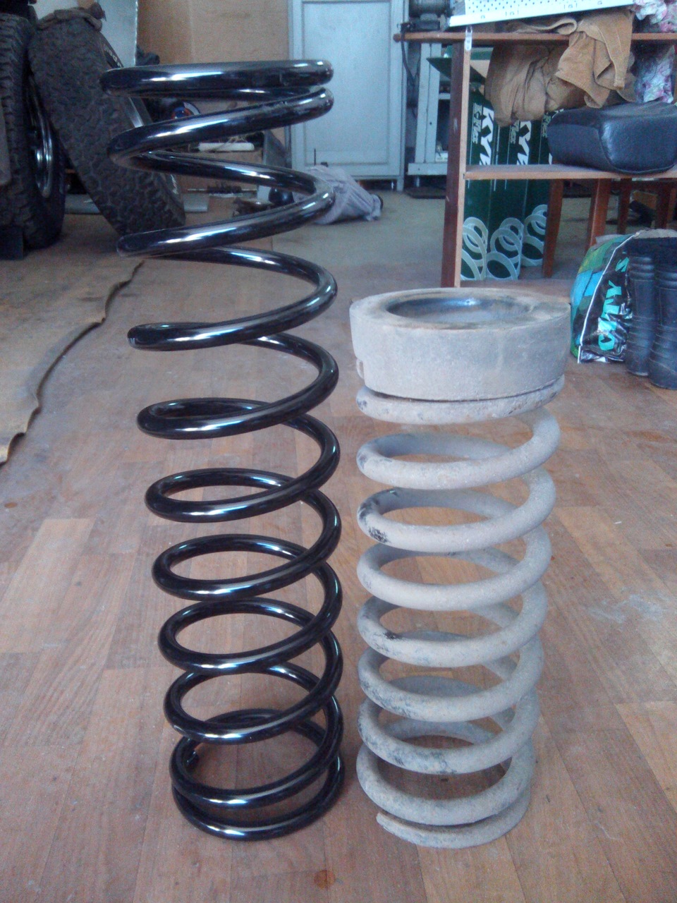 разница по высоте в свободном состоянии — внушительные 150мм. — Great Wall Safe