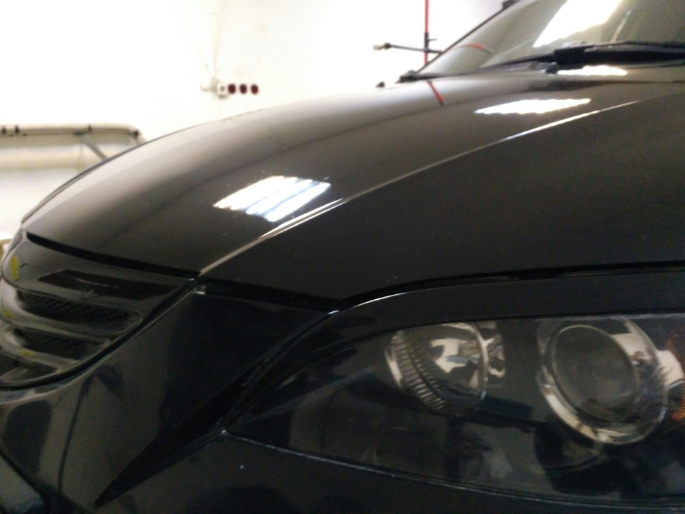 Выпрямили капот без покраски! — Mazda 3 (1G), 1,6 л., 2007 года ...