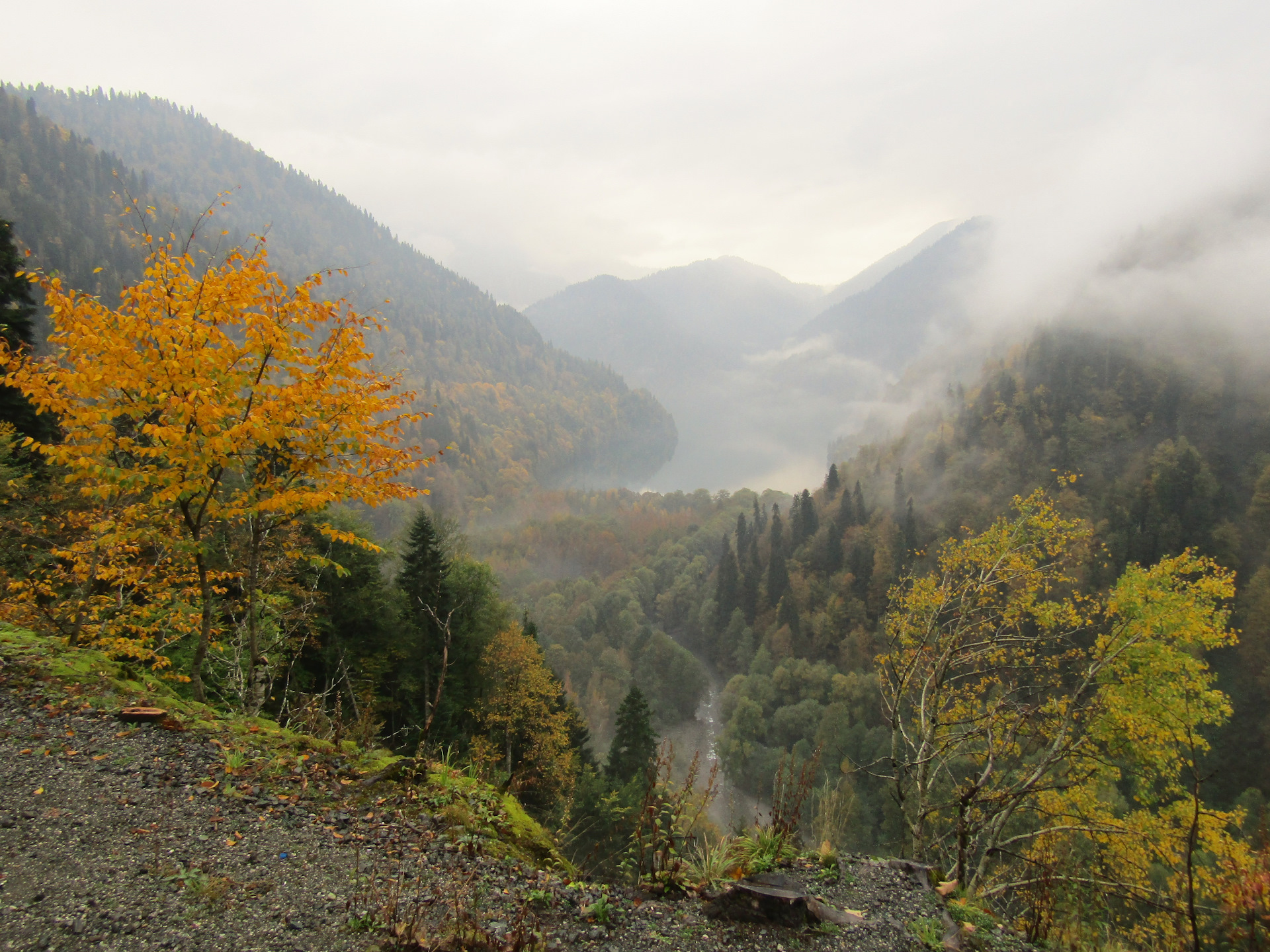 Перевал Пыв Абхазия в ноябре