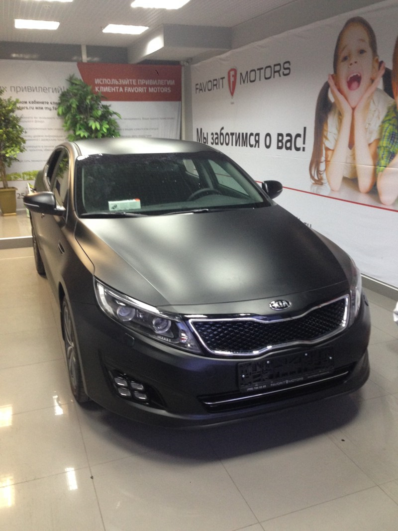 Kia Optima полная оклейка черной матовой пленкой. — Sol Motors на DRIVE2