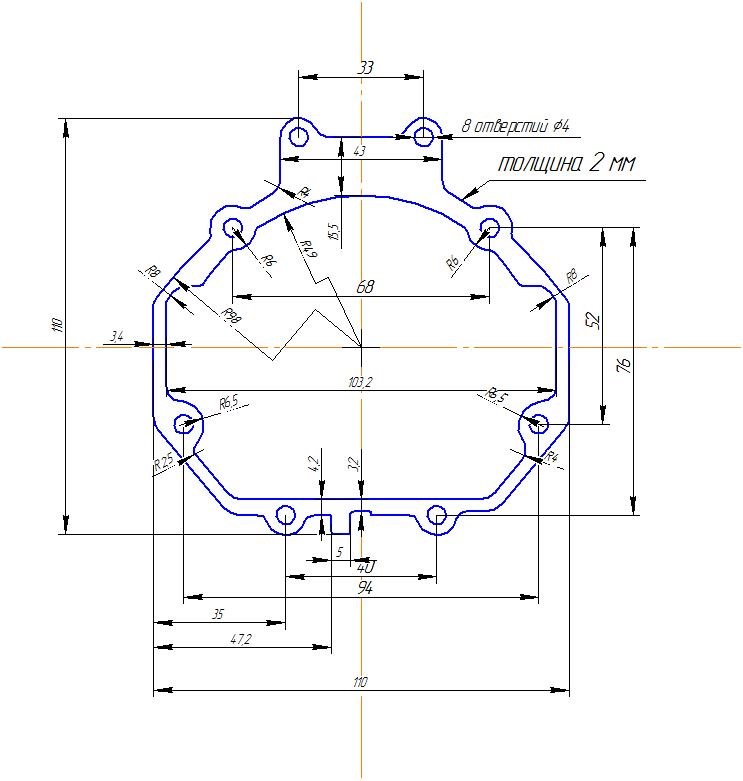 Переходные рамки для линз hella 3r чертежи