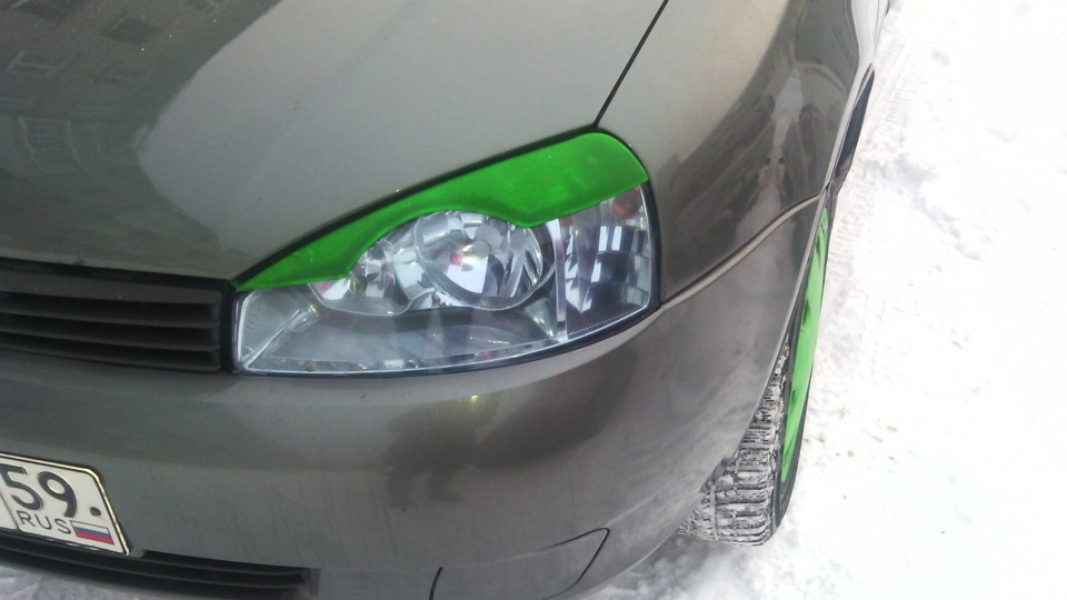 Передние фары — Lada Калина Универсал (1G), 1,6 л, 2009 года | тюнинг ...