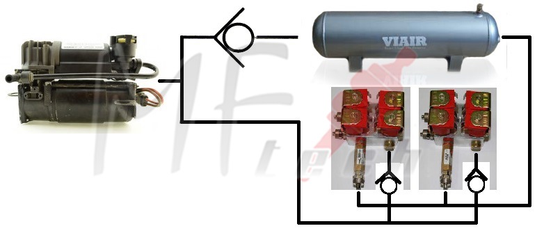Схема подключения компрессора пневмоподвески