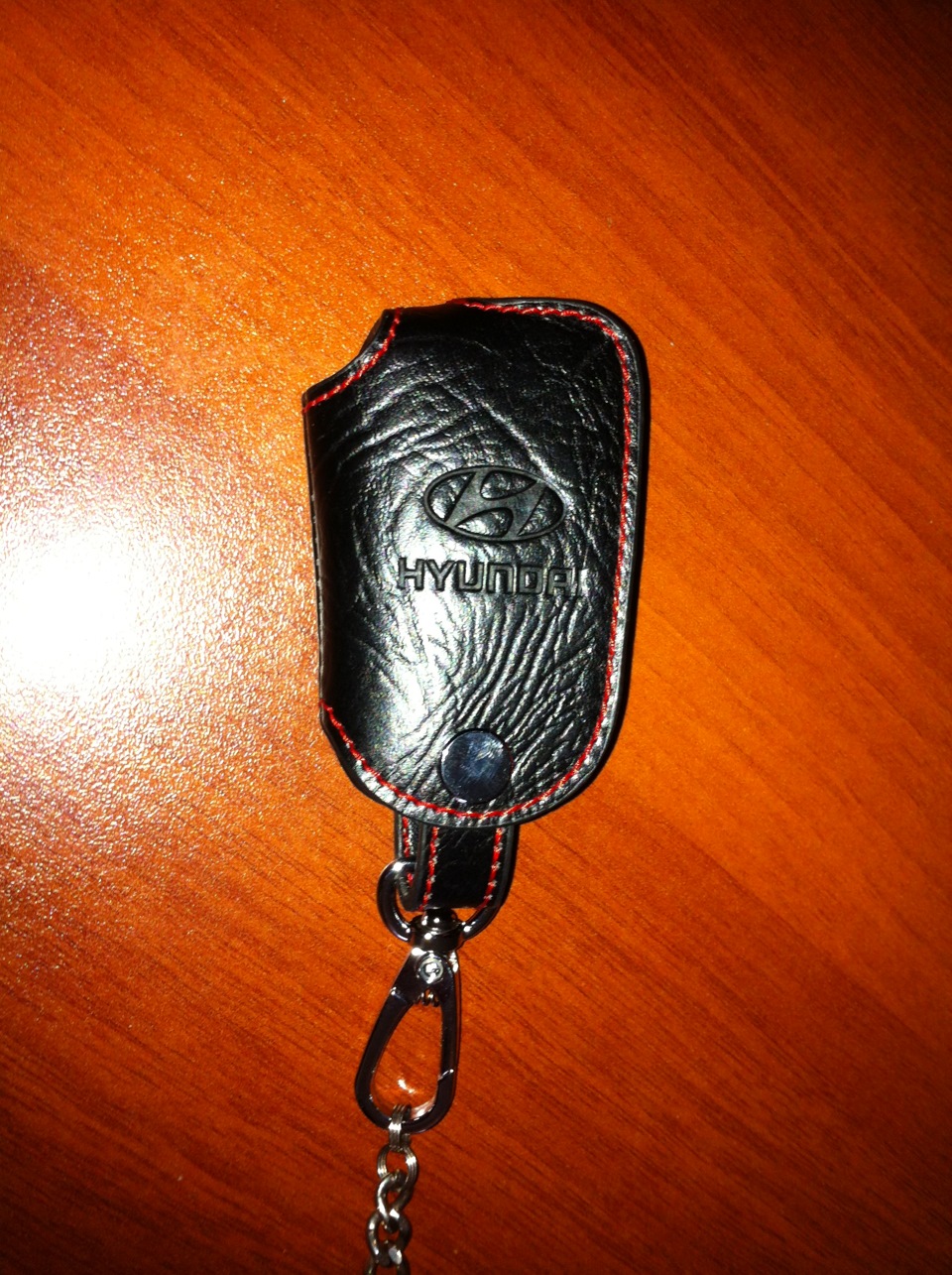 Кожанный чехол на выкидной ключ. — Hyundai i30 (1G), 1,6 л, 2009 года