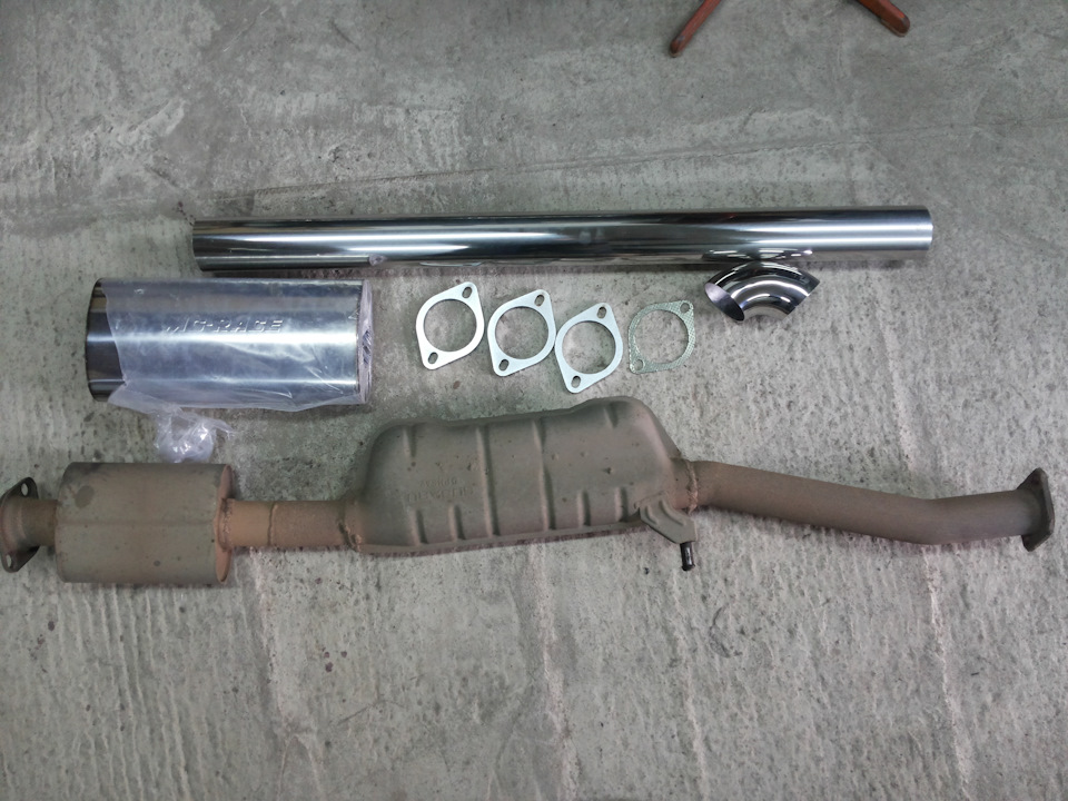 Middle pipe STI (серединка) для Subaru Forester SG9 STI — DRIVE2