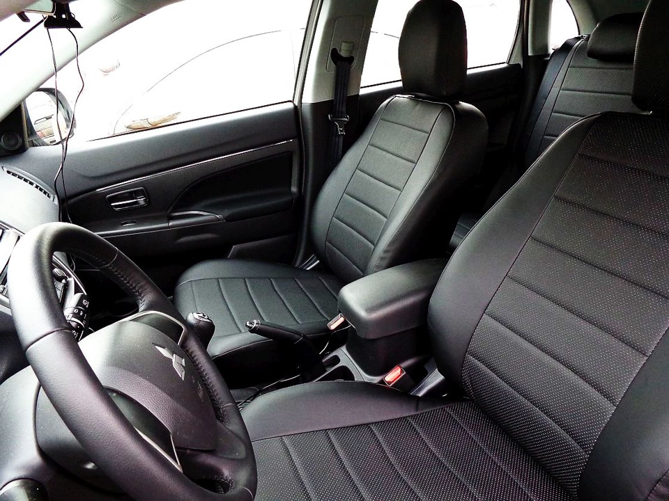 кожаные чехлы — Mitsubishi ASX, 1,6 л, 2013 года | фотография | DRIVE2
