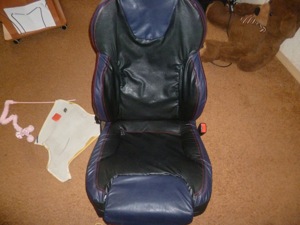 Перетяжка сидений кожзамом (Hand made ) — Lada 21093i, 1,5 л, 2004 года ...