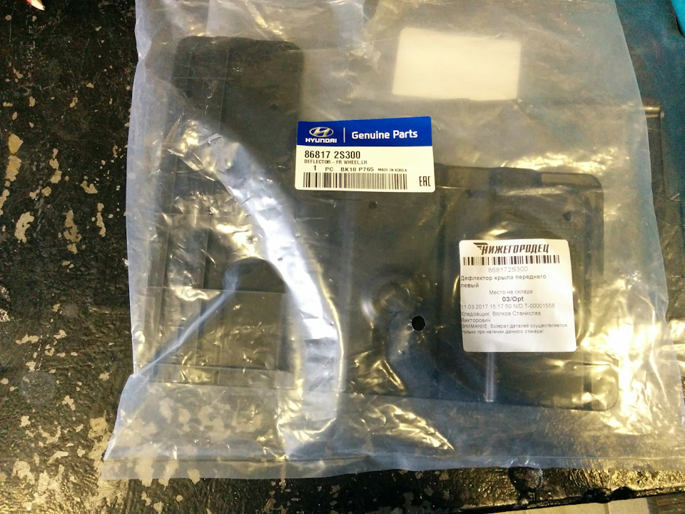 Брызговики. — Hyundai ix35, 2 л., 2011 года | своими руками | DRIVE2