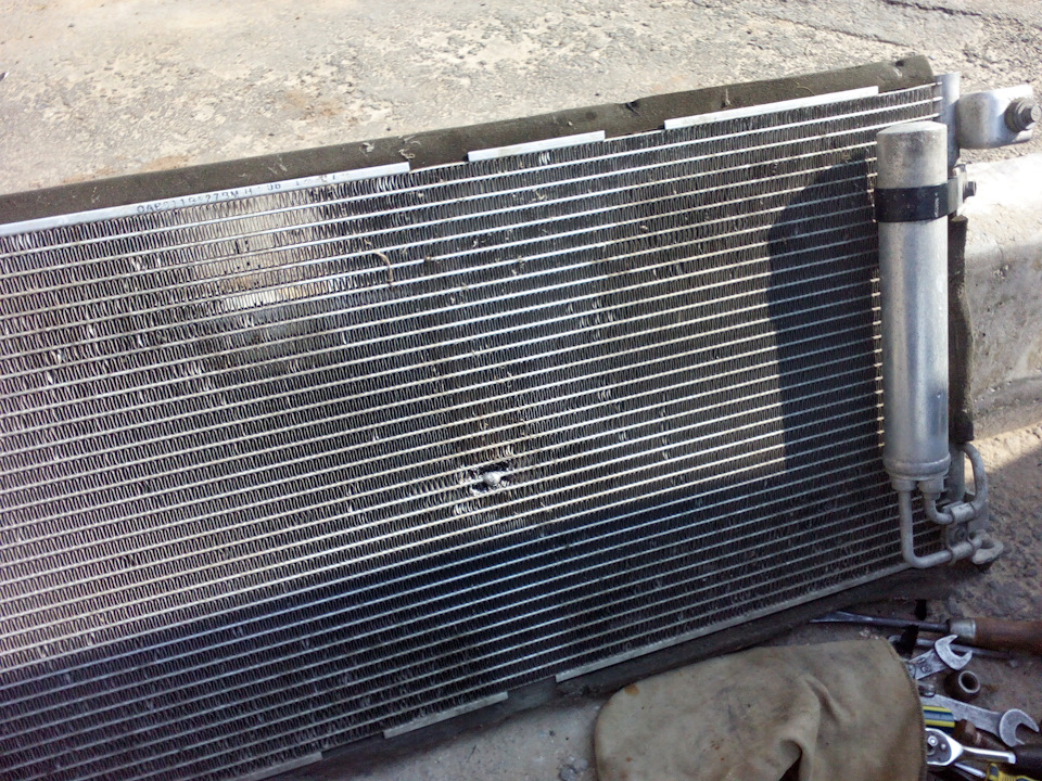 пайка и заправка радиатора кондиционера — Mitsubishi Lancer IX, 1,6 л ...