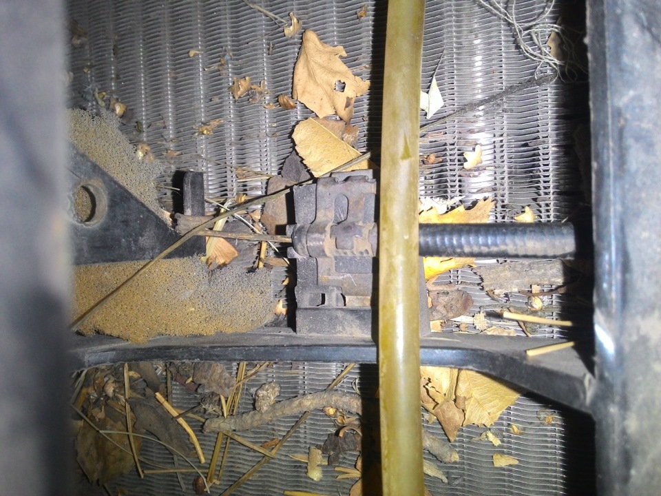 Подскажите как убрать мусор с радиатора печки не снимая сам радиатор ...