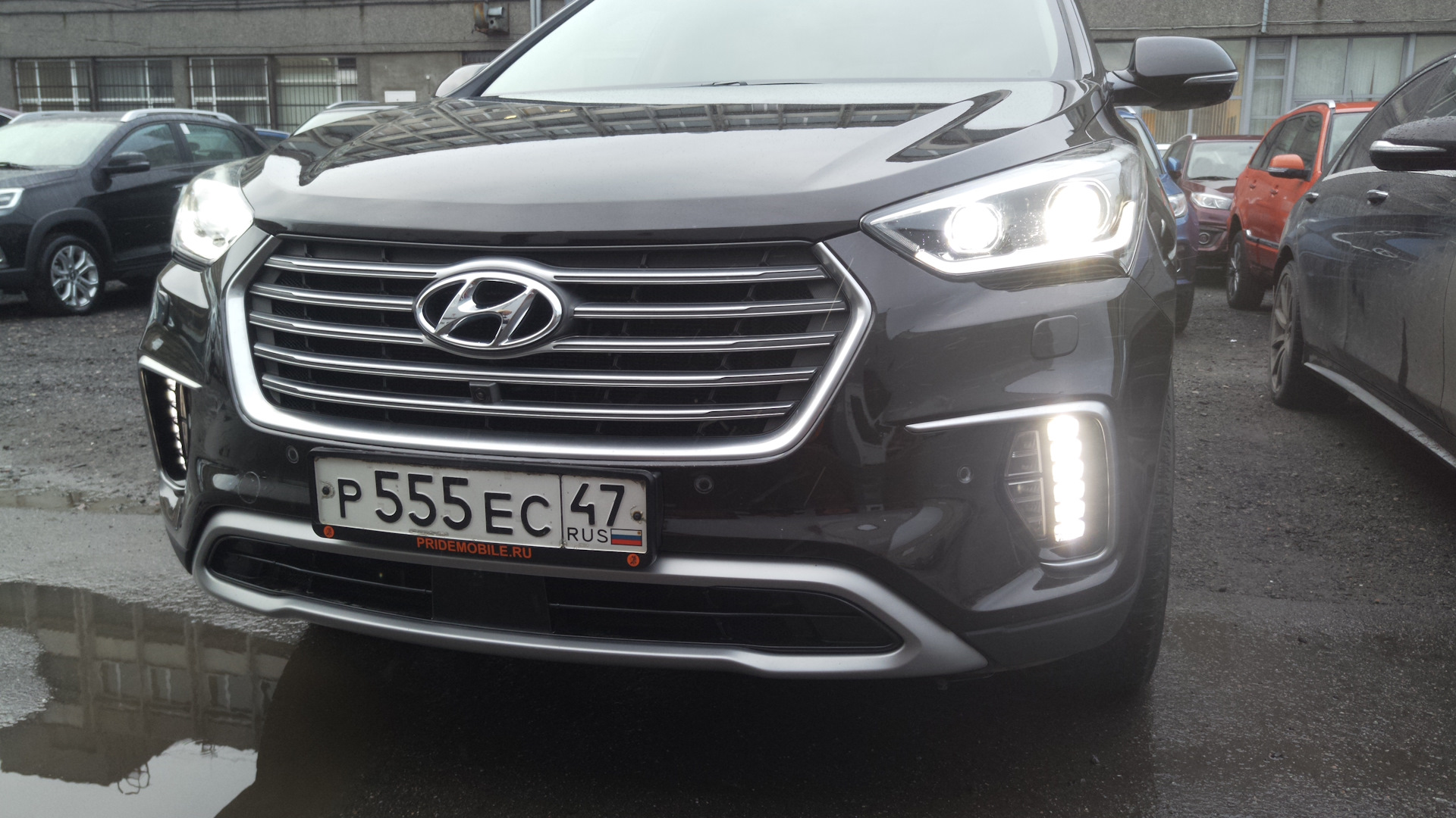 Сюрприз для всех передняя оптика. — Hyundai Grand Santa Fe, 3 л, 2017 года  | тюнинг | DRIVE2