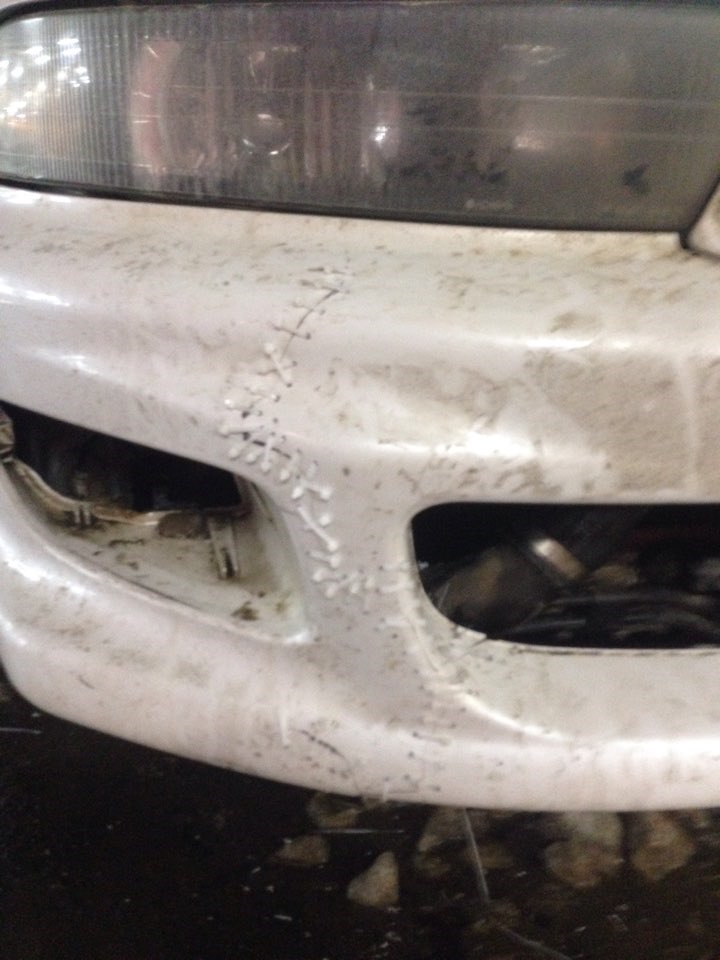 Как починить бампер своими руками — Mitsubishi Legnum VR-4, 2,5 л, 1999 ...