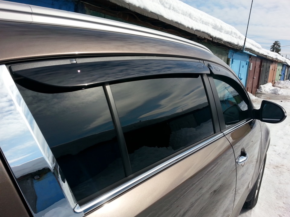 Дефлекторы (ветровики) "Mobis" — KIA Sportage (3G), 2 л, 2013 года ...