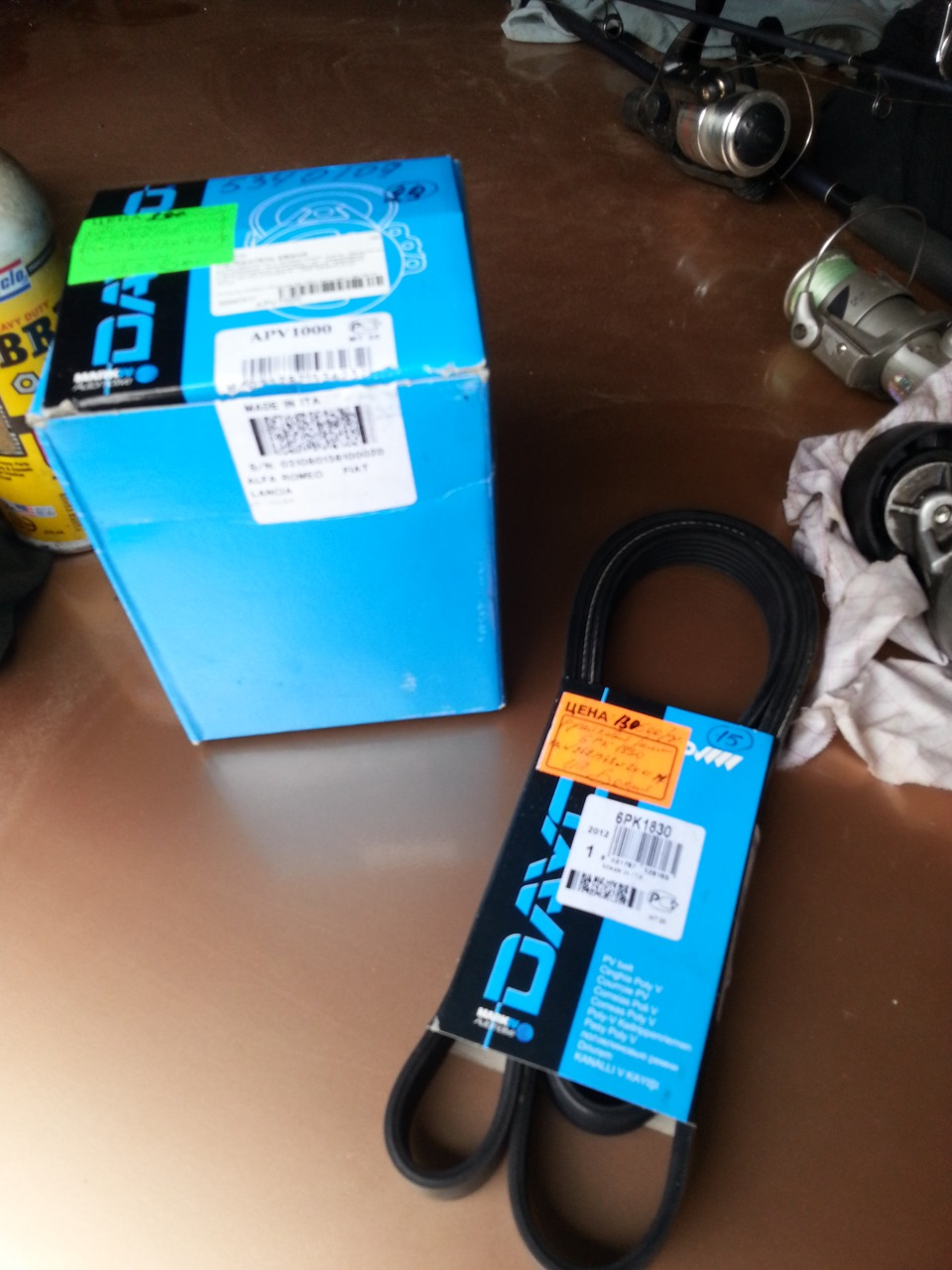 Замена ручейкового ремня и натяжного ролика — FIAT Marea, 1,9 л, 1998 ...