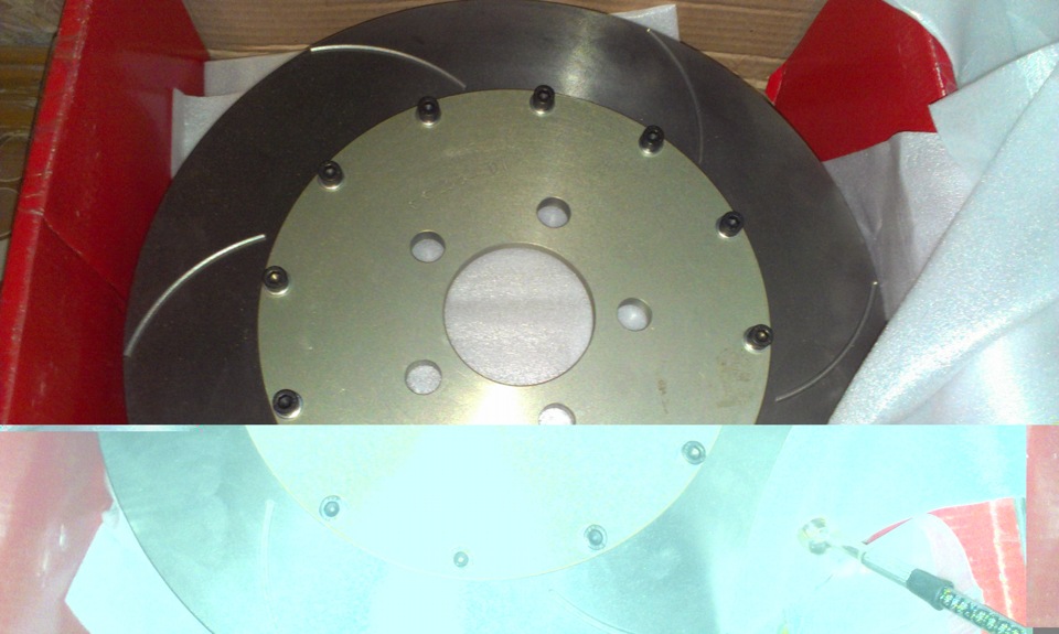 4-х поршневые суппорта Прома, Двух составные тормозные диски 332*30 ...