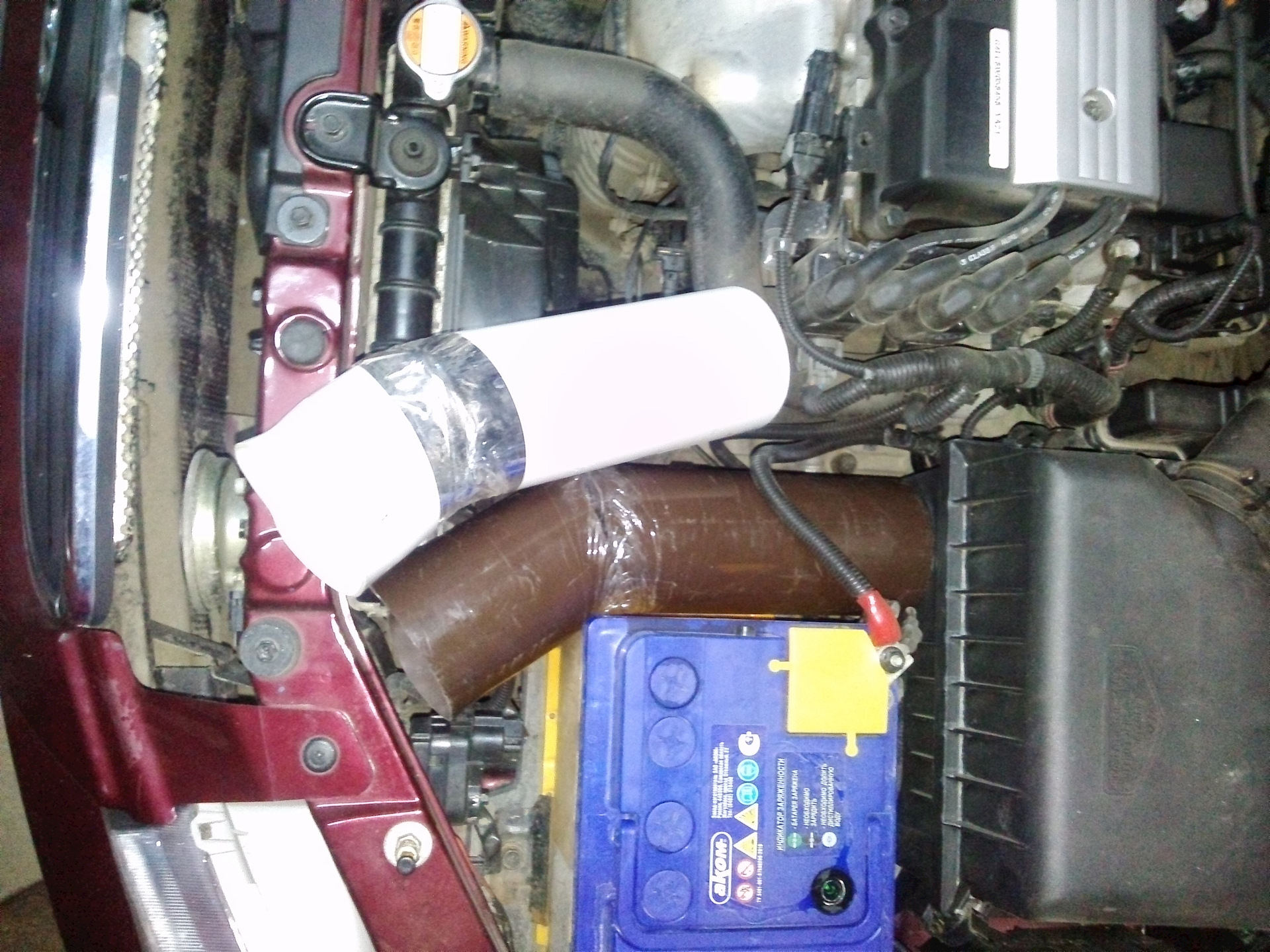 Переделал патрубок холодного впуска — Hyundai Accent (2G), 1,5 л, 2008 ...