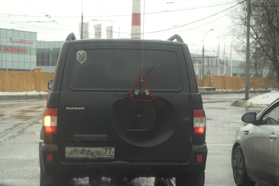 Антенна на патриоте. — Hyundai Tucson (JM), 2 л, 2008 года | фотография ...
