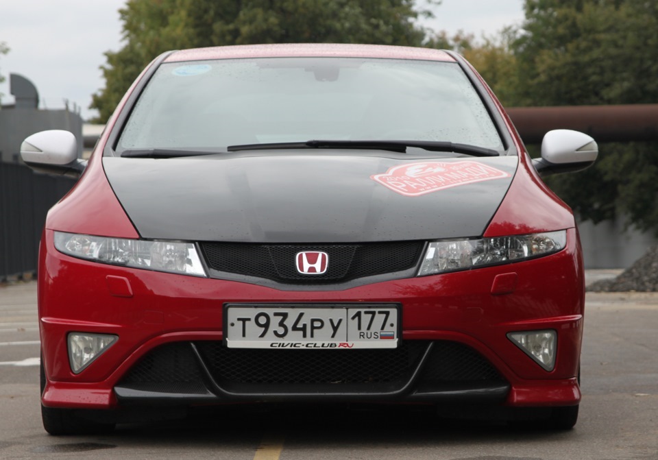 Так было -Стандартная установка номера — Honda Civic Hatchback (8G)