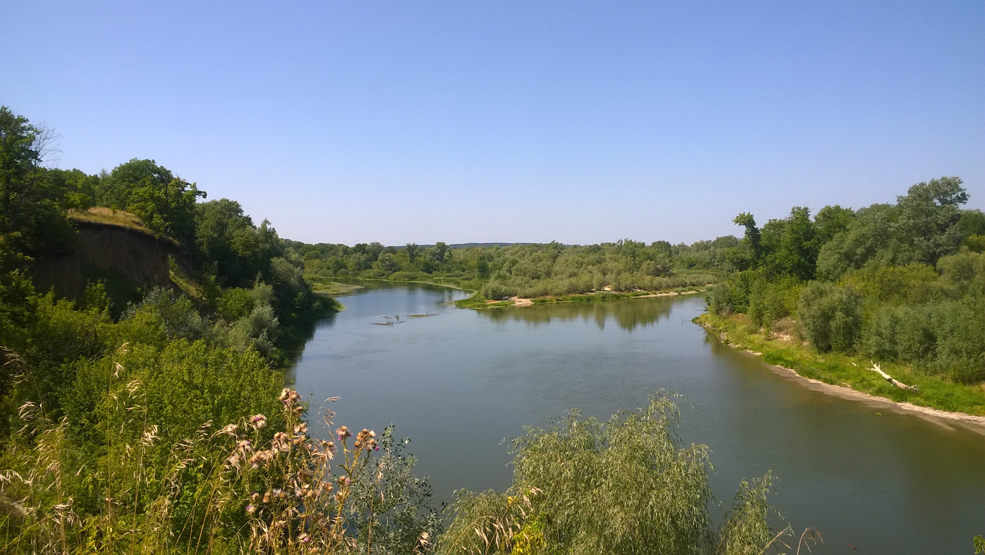 Слияние рек в Воронежской области Хопер