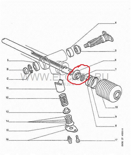 Схема рулевой рейки пежо боксер
