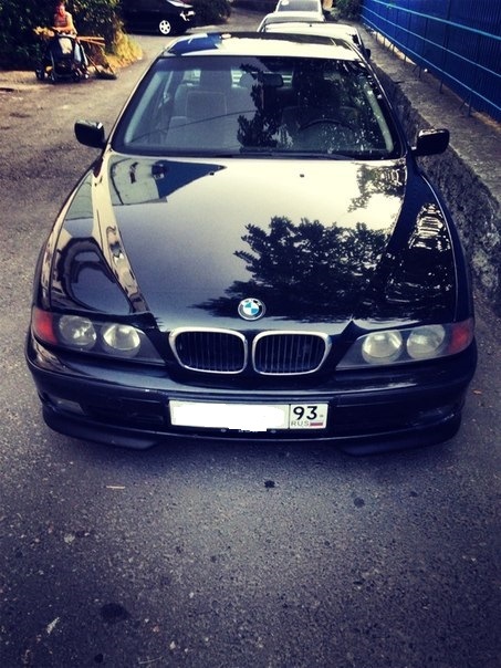 Установка губы на передний бампер — BMW 5 series (E39), 2 л., 1998 года ...